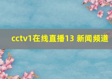 cctv1在线直播13 新闻频道